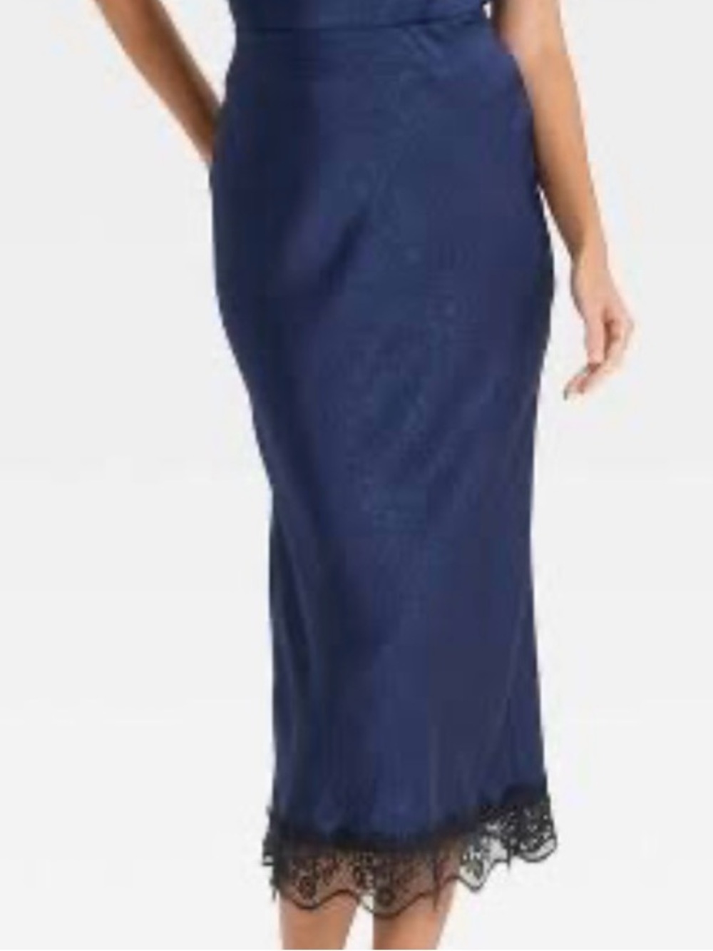 Navy Blue Midi Skirt